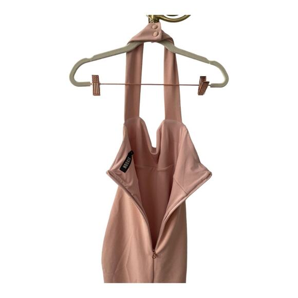 Nookie Boulevard Halter Midi Dress Square Neck Prima Blush Hoco Prom Formal XS - Picture 11 of 13